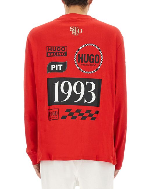 Felpa "Dicruse" di HUGO in Red da Uomo