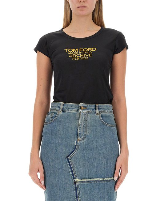 Tom Ford Black Silk T-Shirt