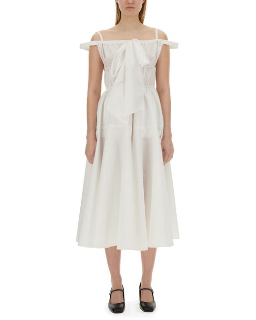Patou White Elegant Long Dress