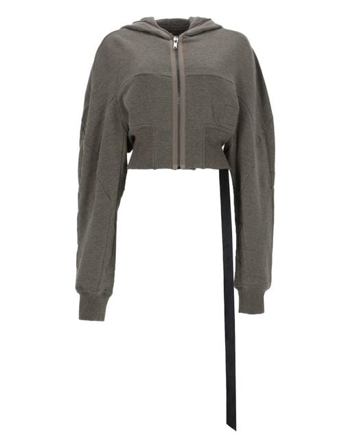 Rick Owens Gray Temple Collage Gimp Hoodie