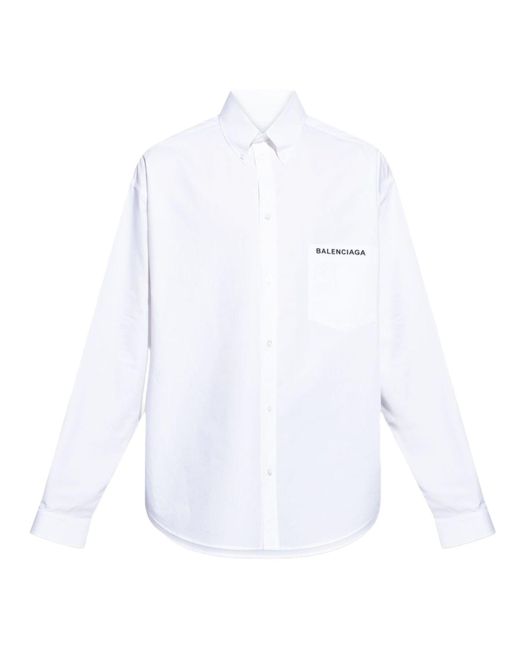 Balenciaga White Shirt With Logo for men