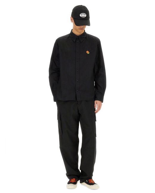 Camicia Casual "Pop" di KENZO in Black da Uomo