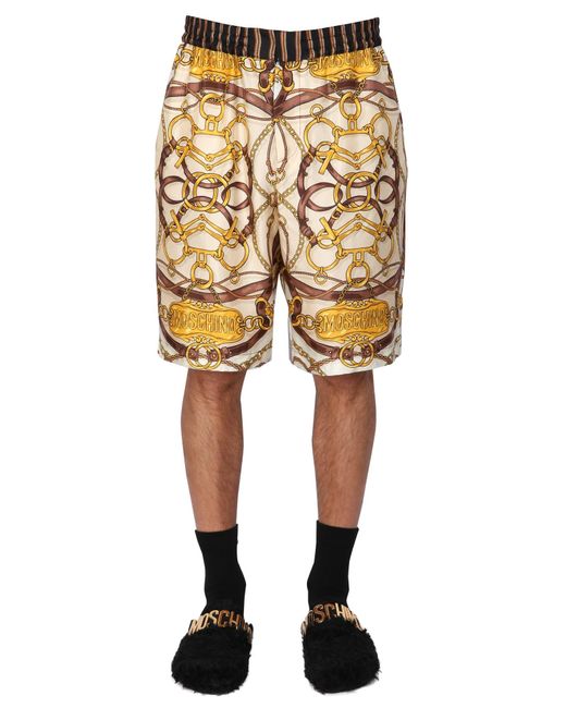 Moschino Yellow Teddy Bermuda Shorts for men