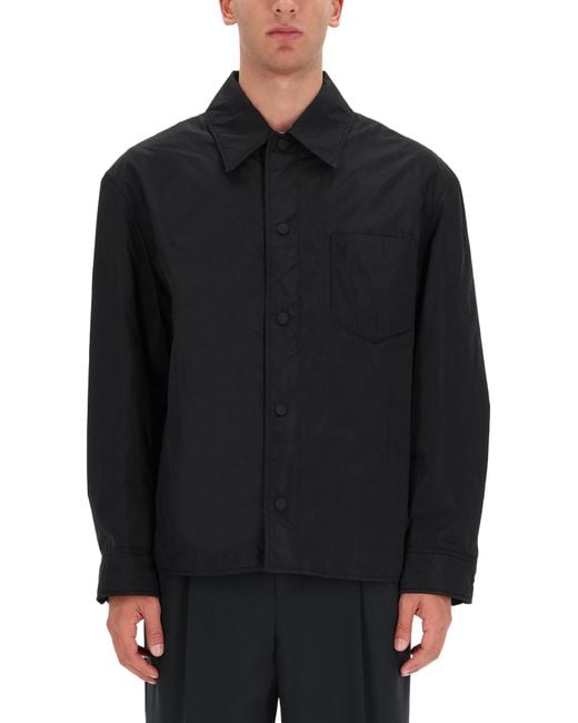 AMI Black Padded Shirt Jacket for men