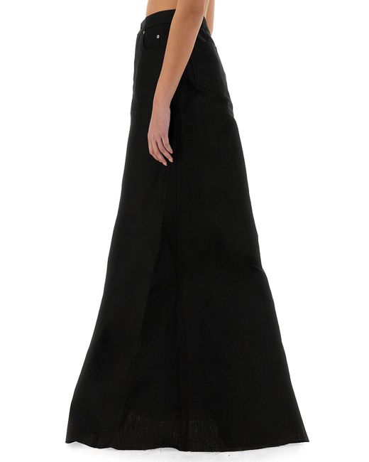 Gonna Lunga di Rick Owens in Black