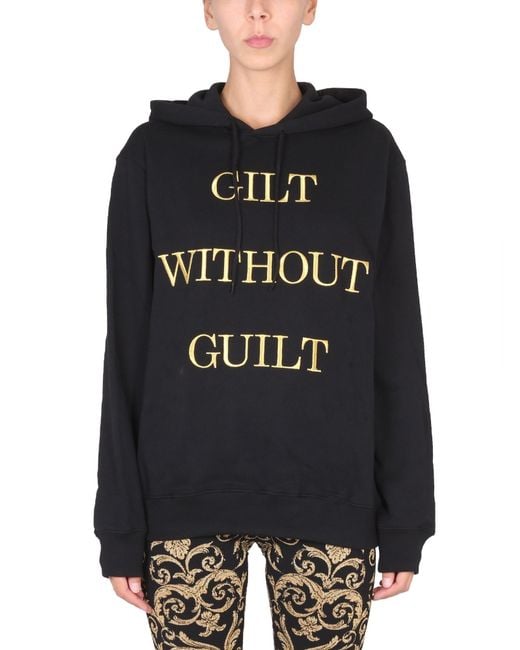 Moschino Black Gilt Without Guilt Sweatshirt