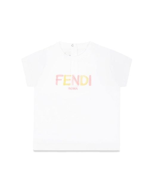 Fendi White Dyed Jersey T Shirt
