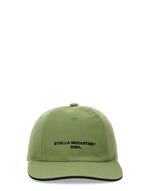 Stella McCartney Green Logo Baseball Hat