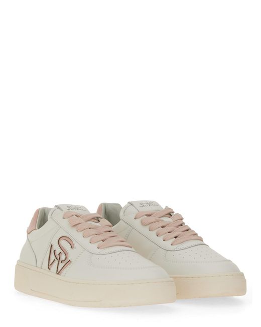 Sneaker Con Logo di Stuart Weitzman in White