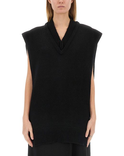 Maison Margiela Black Layered Knit Vest