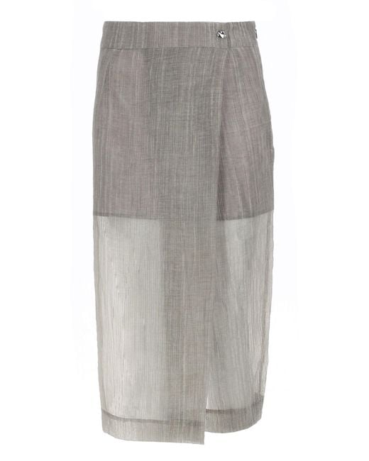 THE GARMENT Gray Midi Skirt "Delphi"