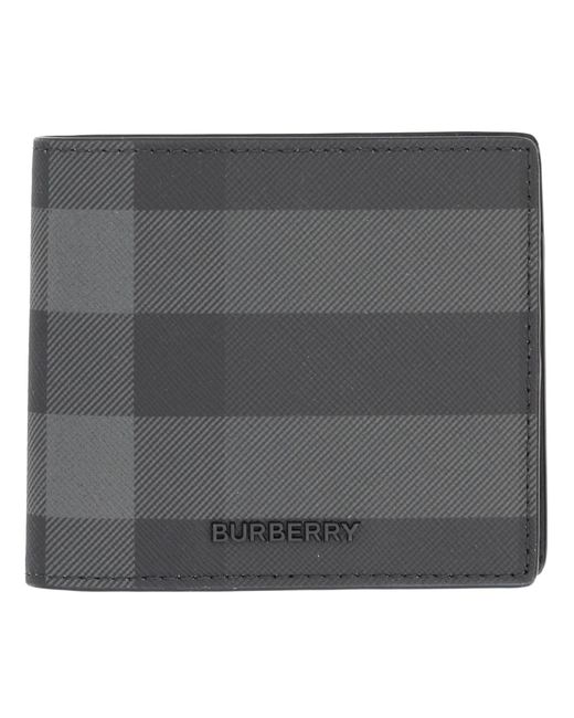 Burberry Gray "Check" Wallet for men