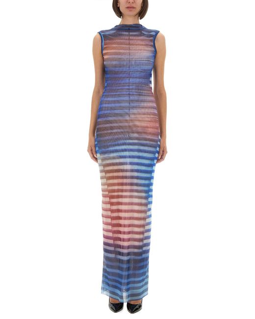 Jean Paul Gaultier Blue Air" Long Dress