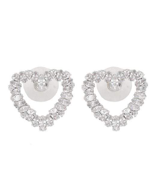 Self-Portrait Multicolor "Crystal Heart" Earrings