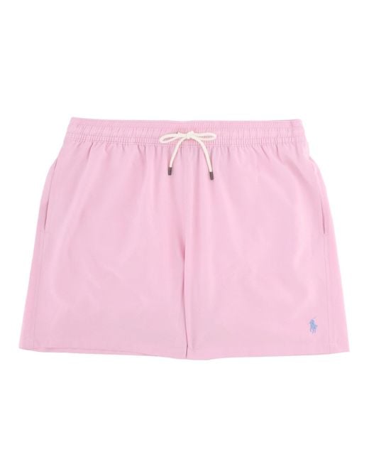 Polo Ralph Lauren Pink Costume Da Bagno Con Logo for men