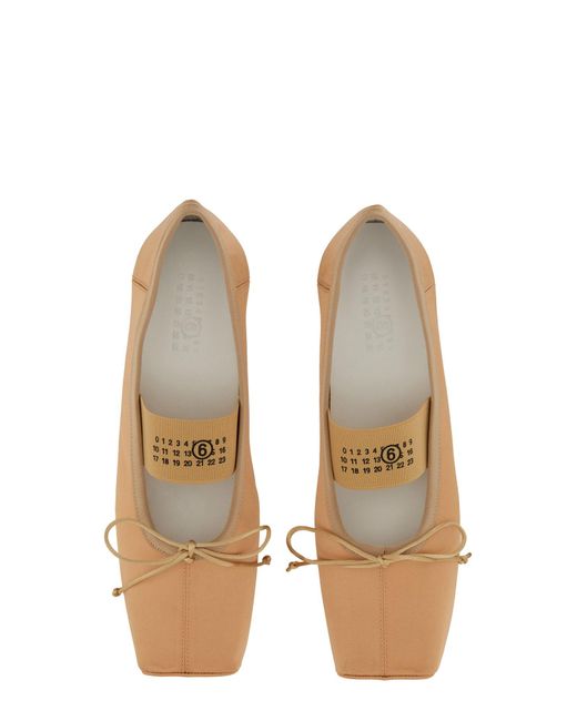 Ballerina Con Logo di Dolce & Gabbana in Natural