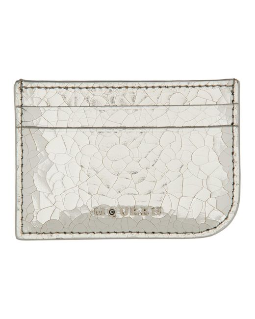 McQueen Metallic Leather Card Holder