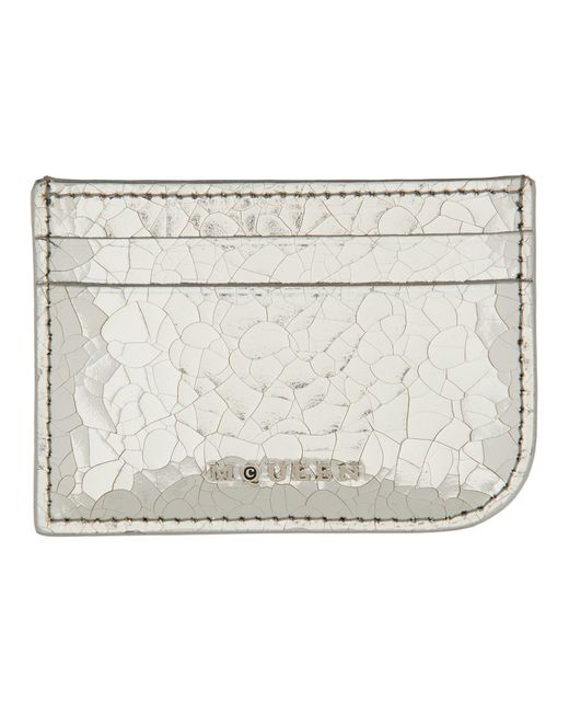 McQueen Metallic Leather Card Holder