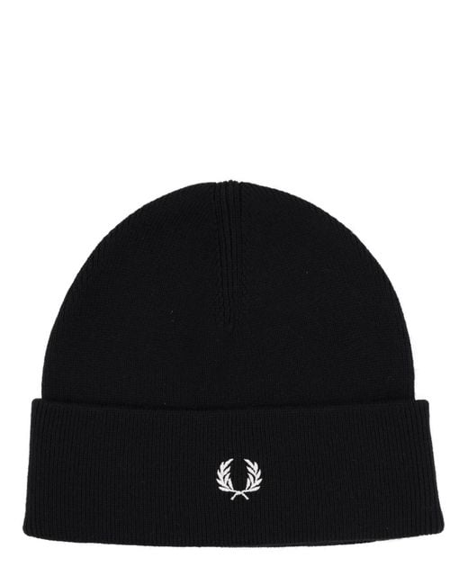 Fred Perry Black Cap With Logo for men