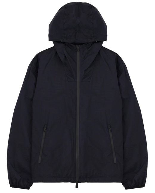 Emporio Armani Blue Zip-Up Hooded Jacket for men