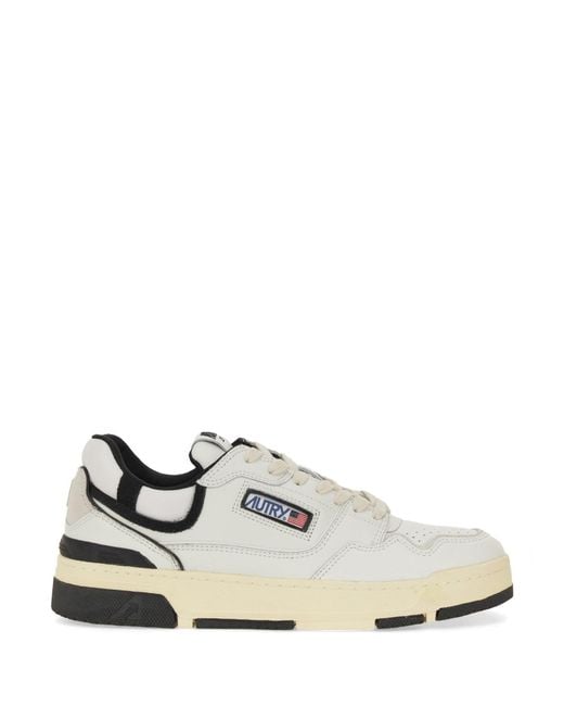 Autry White Classic Low-Top Sneakers With Cow Leather And Suede Accents for men