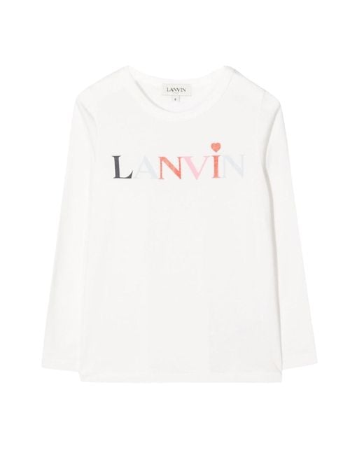 Lanvin White T-Shirt Con Logo