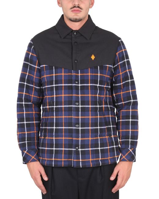 Marcelo Burlon Blue Long-Sleeved Shirt for men
