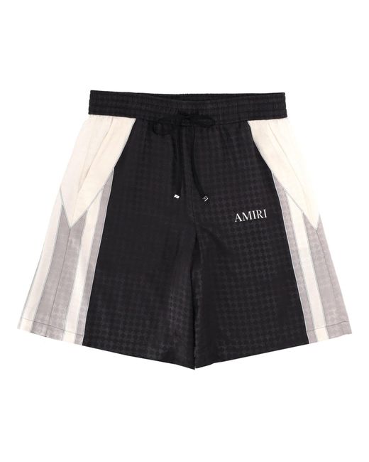 Amiri Black Ma Quad Drawstring Patterned Shorts for men