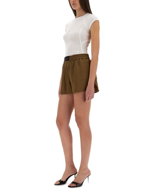 Shorts Boxer Con Pieghe di Helmut Lang in Natural