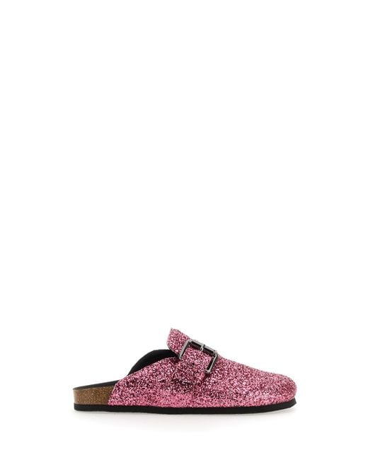Philosophy Di Lorenzo Serafini Purple Sandal With All-over Glitter
