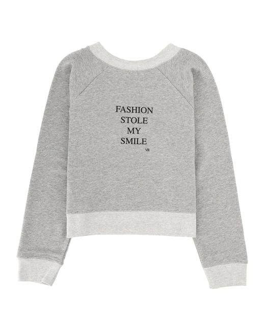 Victoria Beckham White Felpa Con Stampa