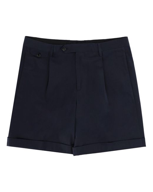 Lardini Blue Cotton Tailored Shorts for men