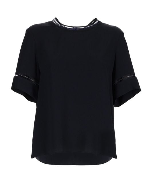 Fabiana Filippi Black Chain Trim Shirt