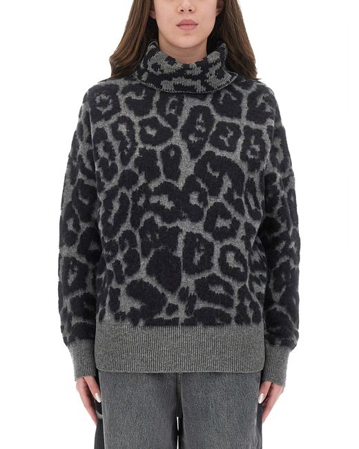 Stella McCartney Gray Wool And Alpaca "Leopard" Sweater