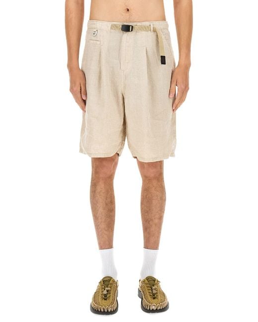Undercover Natural Relaxed Fit Linen Shorts With Practical Pockets for men