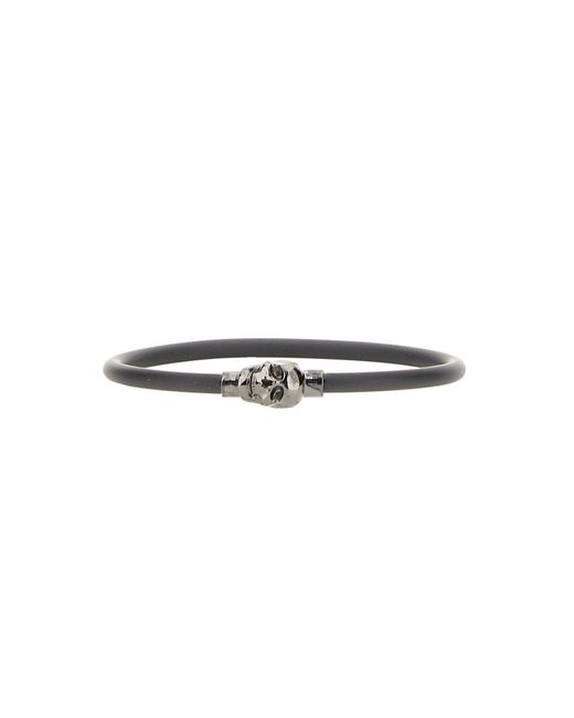 Bracciale Skull di McQueen in White da Uomo