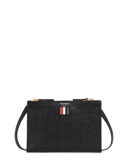 PORTA DOCUMENTI SMALL CON TRACOLLA di Thom Browne in Black