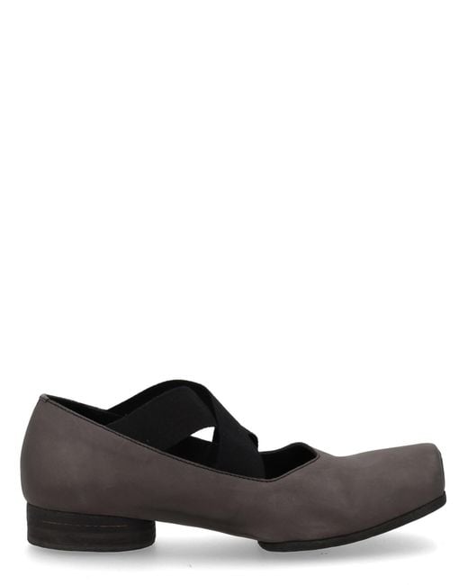 Uma Wang White Luxurious Leather Flats For
