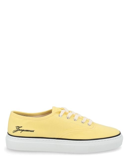 Jacquemus Yellow Cotton Sneakers