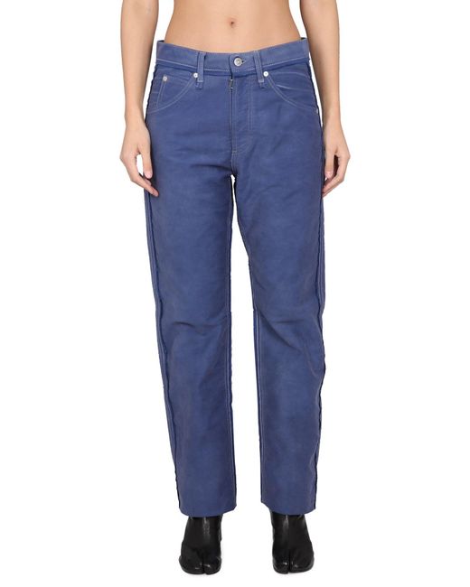 Maison Margiela Blue Distressed Jeans Effect