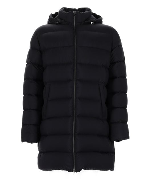 Herno Blue Cappotto Imbottito Con Cappuccio for men