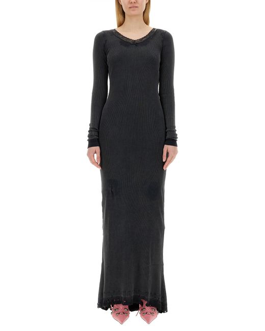 Balenciaga Black Elegant Long Dress