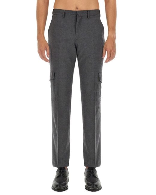 Lardini Gray Wool Pants for men