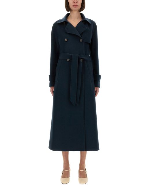 Max Mara Blue S Max Mara Sem Coat