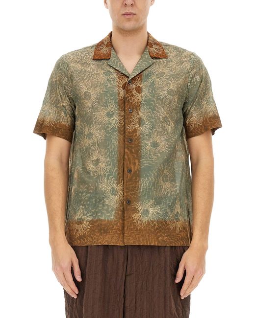 Dries Van Noten Green Boxy Fit Shirt for men