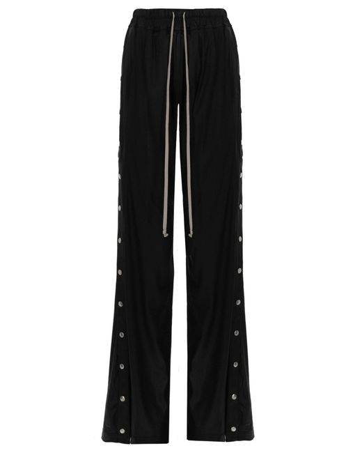Rick Owens Black Wide Pusher Pants