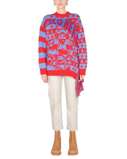 Stella McCartney Red Crew Neck Sweater