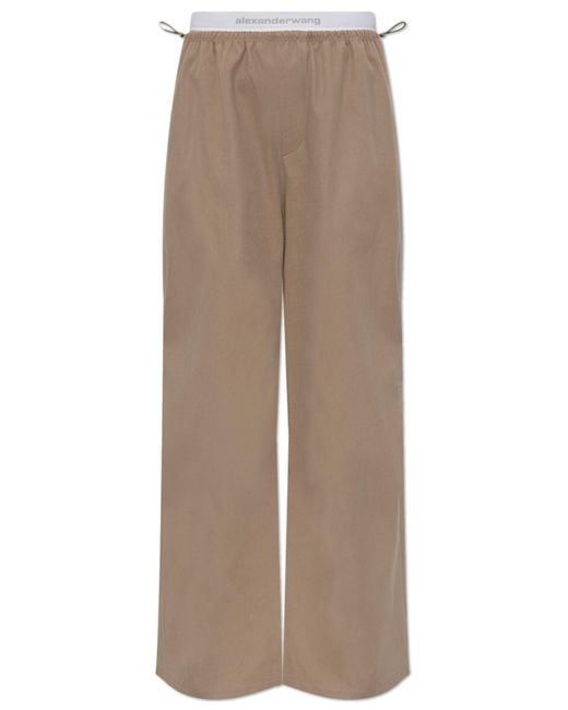 Alexander Wang Natural Double Layer Waist Trousers