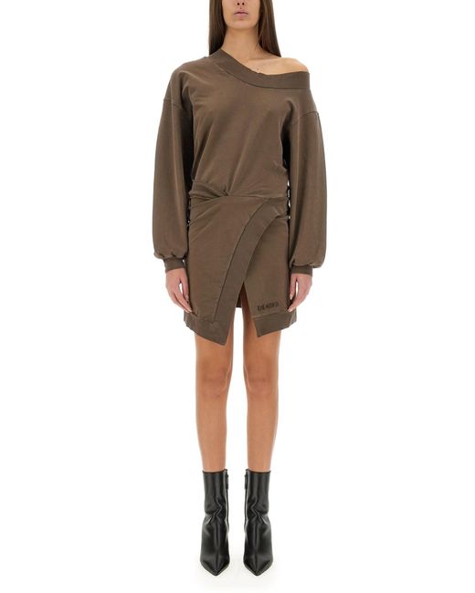 The Attico Brown Cut-Out Dress