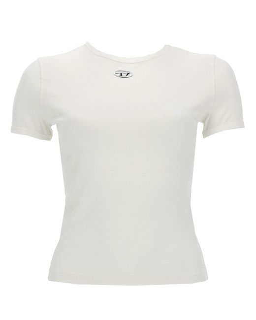 DIESEL White T-Shirt "T-Uncutieslong-Od"